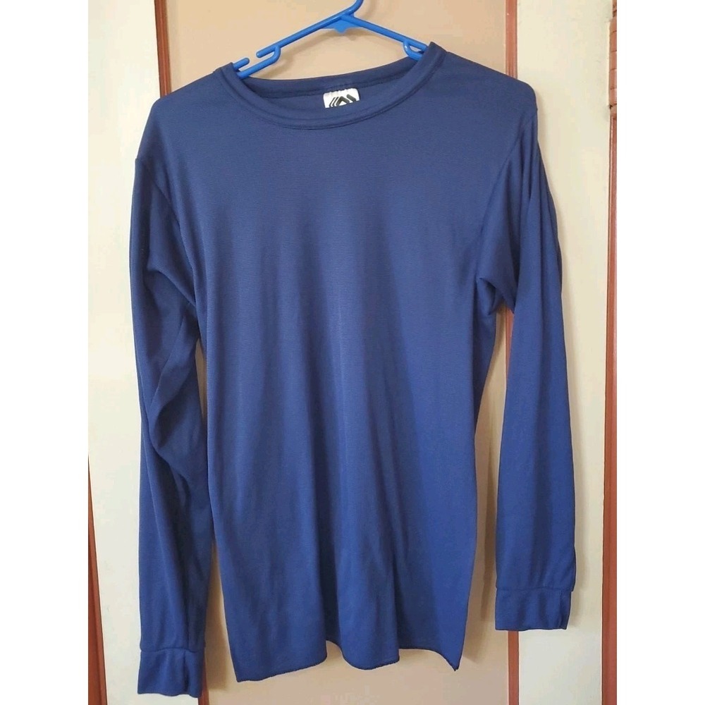 Medalist Shirt Long Sleeve Navy Stretch Base Layers Made in USA Size L